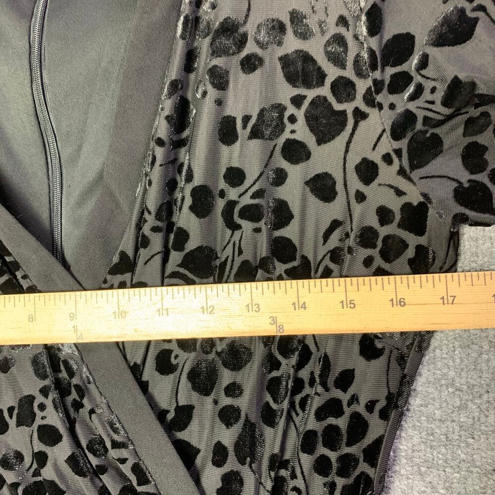 NEW Tommy Hilfiger Velvet Floral Dress Color Black Size 10‎ - Picture 6 of 13